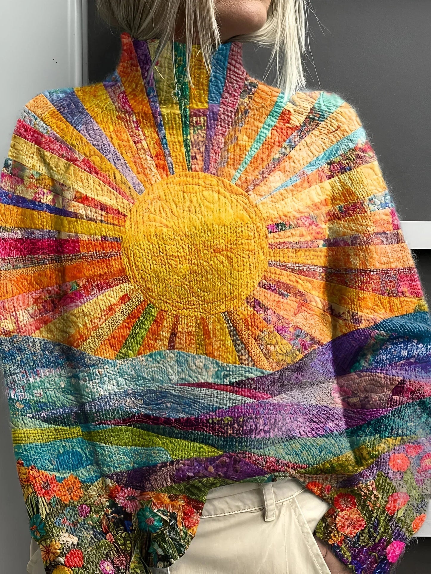 Tove | Pull col roulé coloré