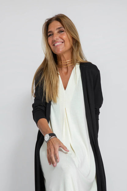 VIVIENNE - ROBE FLATTEUSE POUR LA SILHOUETTE AVEC GILET