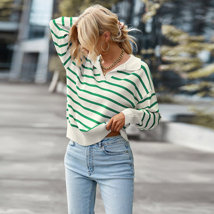 Mila™ | Pull classique en maille à rayures