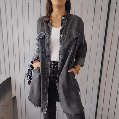 Deandra™ - Chemise en jean surdimensionnée