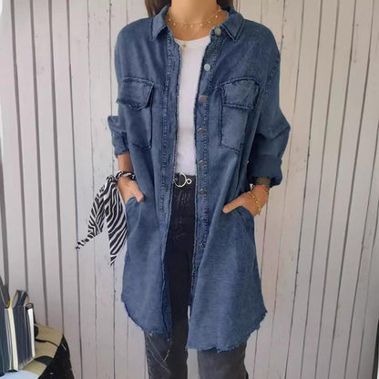 Deandra™ - Chemise en jean surdimensionnée
