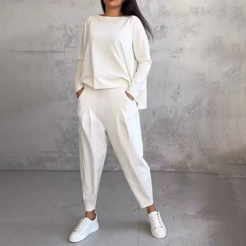 FRANÇOISE - ENSEMBLE 2 PIÈCES HAUT À MANCHES LONGUES ET PANTALON