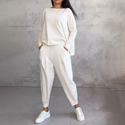 FRANÇOISE - ENSEMBLE 2 PIÈCES HAUT À MANCHES LONGUES ET PANTALON