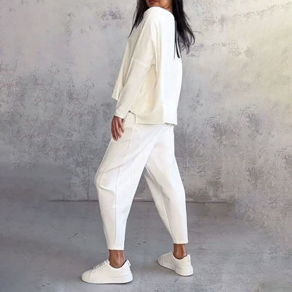 FRANÇOISE - ENSEMBLE 2 PIÈCES HAUT À MANCHES LONGUES ET PANTALON