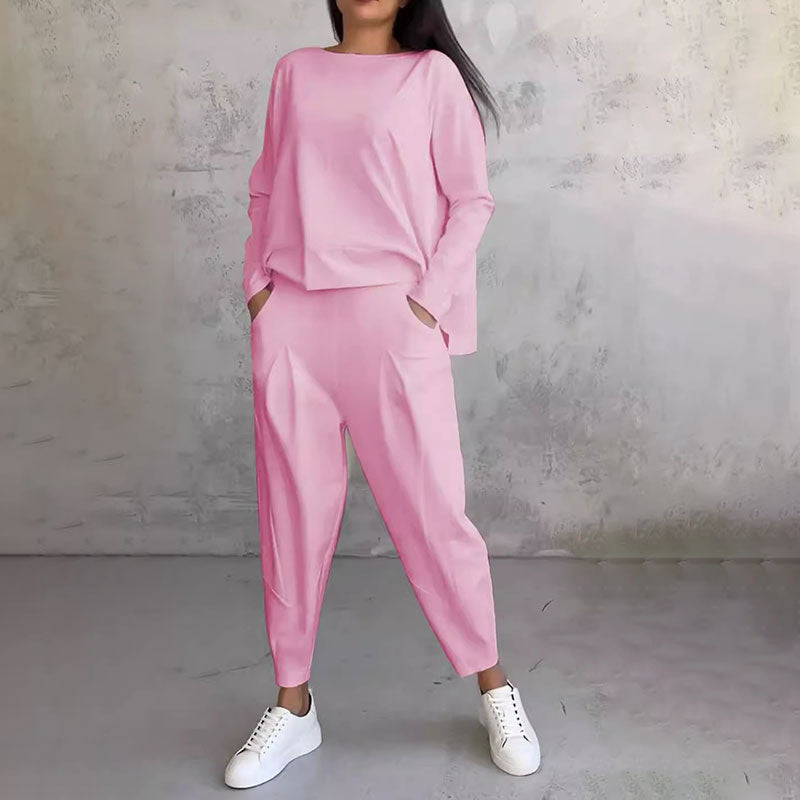 FRANÇOISE - ENSEMBLE 2 PIÈCES HAUT À MANCHES LONGUES ET PANTALON