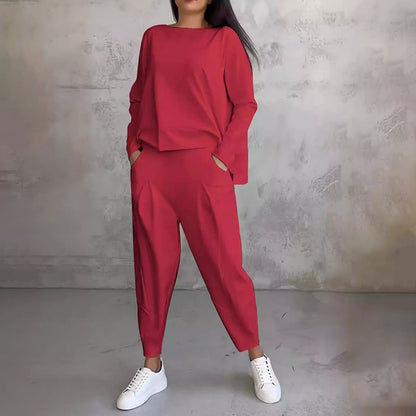 FRANÇOISE - ENSEMBLE 2 PIÈCES HAUT À MANCHES LONGUES ET PANTALON