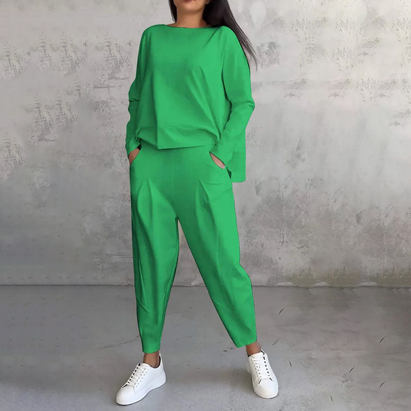 FRANÇOISE - ENSEMBLE 2 PIÈCES HAUT À MANCHES LONGUES ET PANTALON