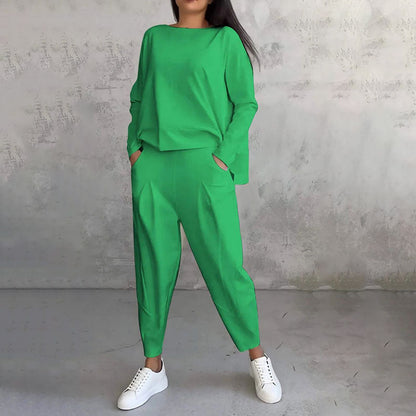 FRANÇOISE - ENSEMBLE 2 PIÈCES HAUT À MANCHES LONGUES ET PANTALON