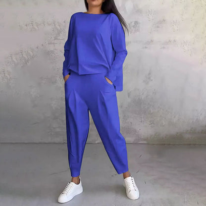 FRANÇOISE - ENSEMBLE 2 PIÈCES HAUT À MANCHES LONGUES ET PANTALON