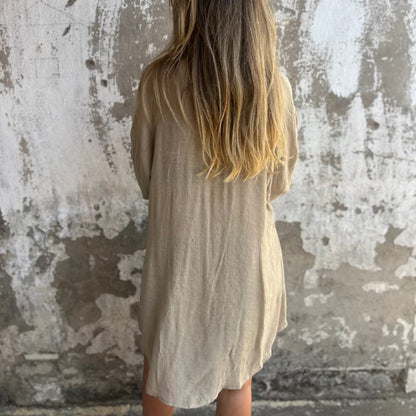 JENNY - ENSEMBLE DÉCONTRACTÉ CHEMISE À MANCHES LONGUES ET SHORT