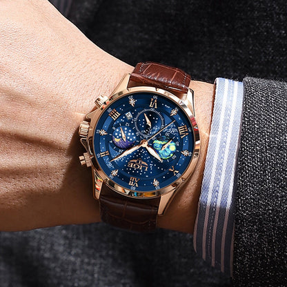 Montre élégante avec phases de lune