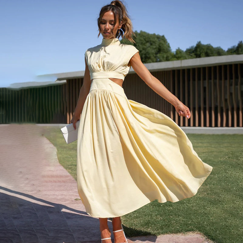 Emilia - Robe élégante décolleté haut