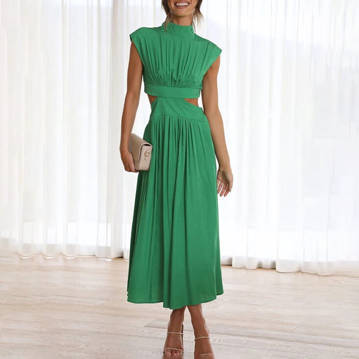 Emilia - Robe élégante décolleté haut