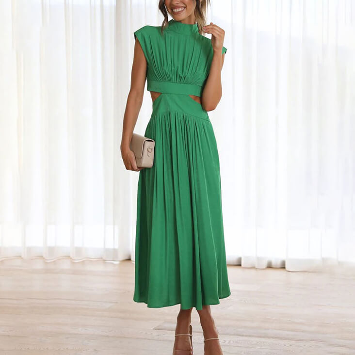 Emilia - Robe élégante décolleté haut