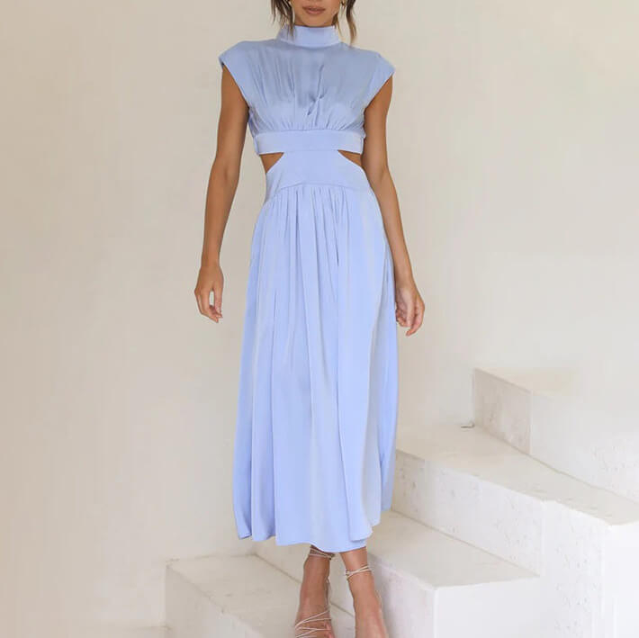Emilia - Robe élégante décolleté haut